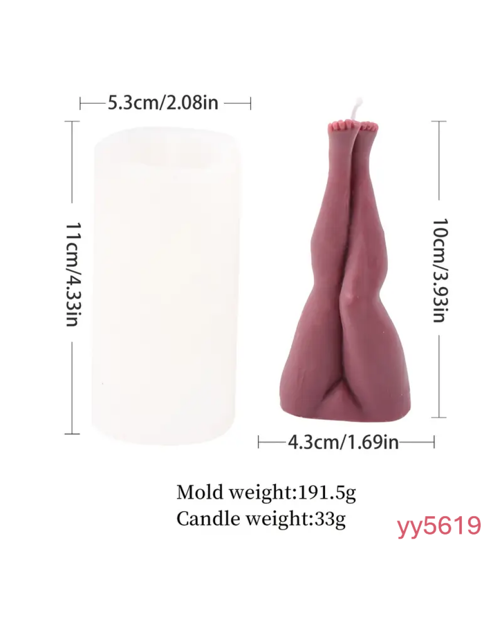 YY5619 Dans Eden Bale Kadın Bacakları Mum Biblo Silikon Kalıp – Zarif ve Estetik Dekoratif Hediye!